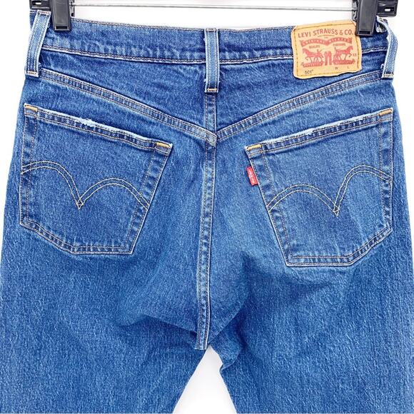 Levi’s 501 High Rise Button Fly Slim Fit Jeans Size 27 - Picture 4 of 8